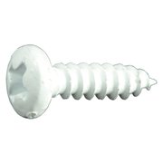 MIDWEST FASTENER Sheet Metal Screw, #6 x 1/2 in, White Steel Pan Head Phillips Drive, 50 PK 35961